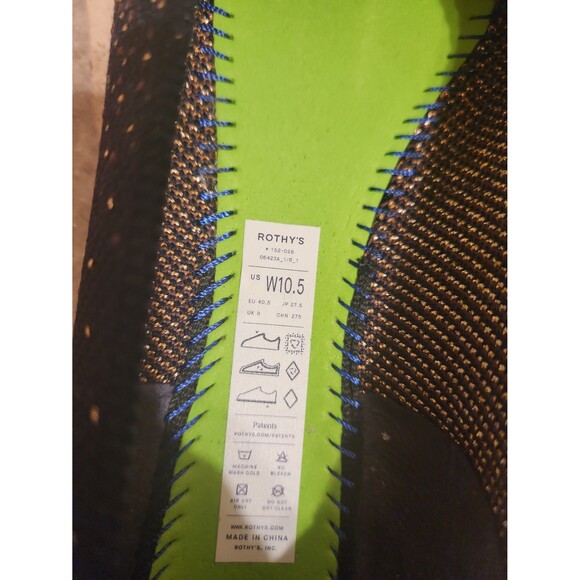 Rothy's "The Point" Flats in "Midnight Metallic" Dark Blue & Rose Gold Size 10.5 - Picture 8 of 11